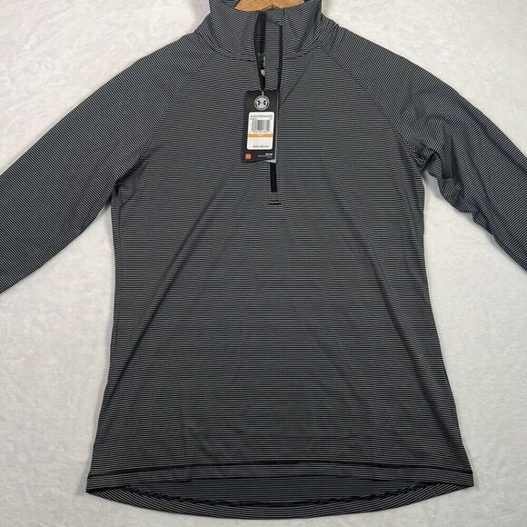 Under Armour dark gray Women's‎ Tech Stripe 1/4 Zip-NWT- women Small - Picture 1 of 8